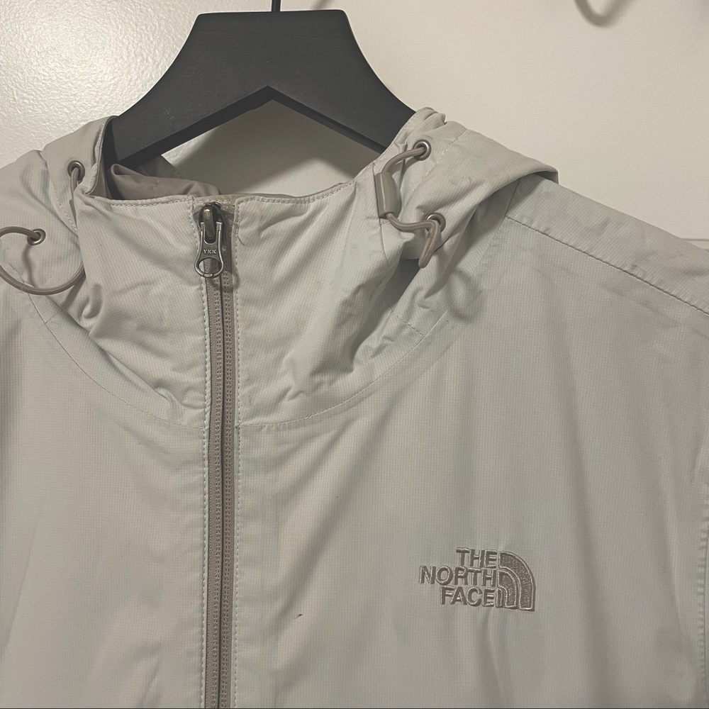 The North Face Rain Jacket White and Tan (L)/(XL)